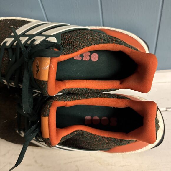 adidas UltraBoost 4.0 Mens 13 Running Shoes EE3702 UM Miami Hurricanes Color Way - Picture 7 of 10